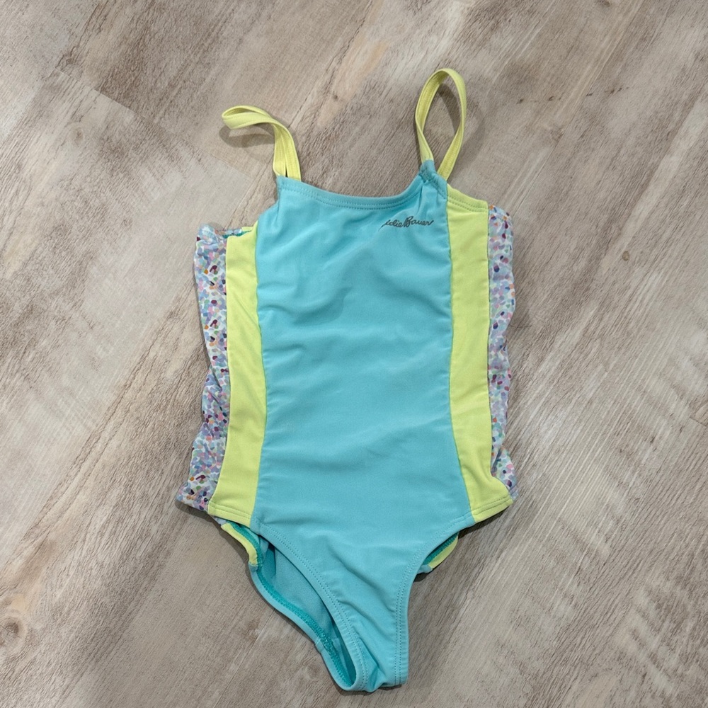Eddie Bauer Kids Swim One Piece - Aqua and Yellow